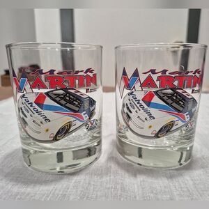 Set Of 2 Mark Martin Glass Rocks Glasses